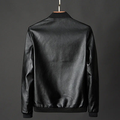 Emil™ Classic – Minimalist Leather Jacket with Smooth Finish