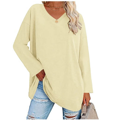 Oversized V-Neck Long Sleeve Sweater | Olsen & Olsen™