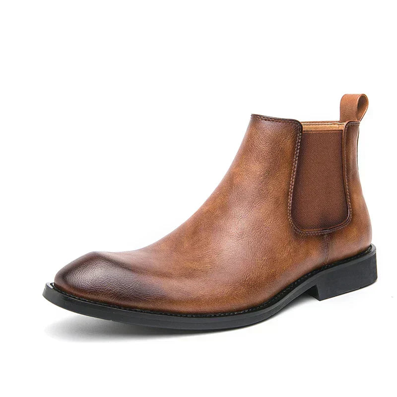 Daniel™ - Leather Chelsea boots with zipper