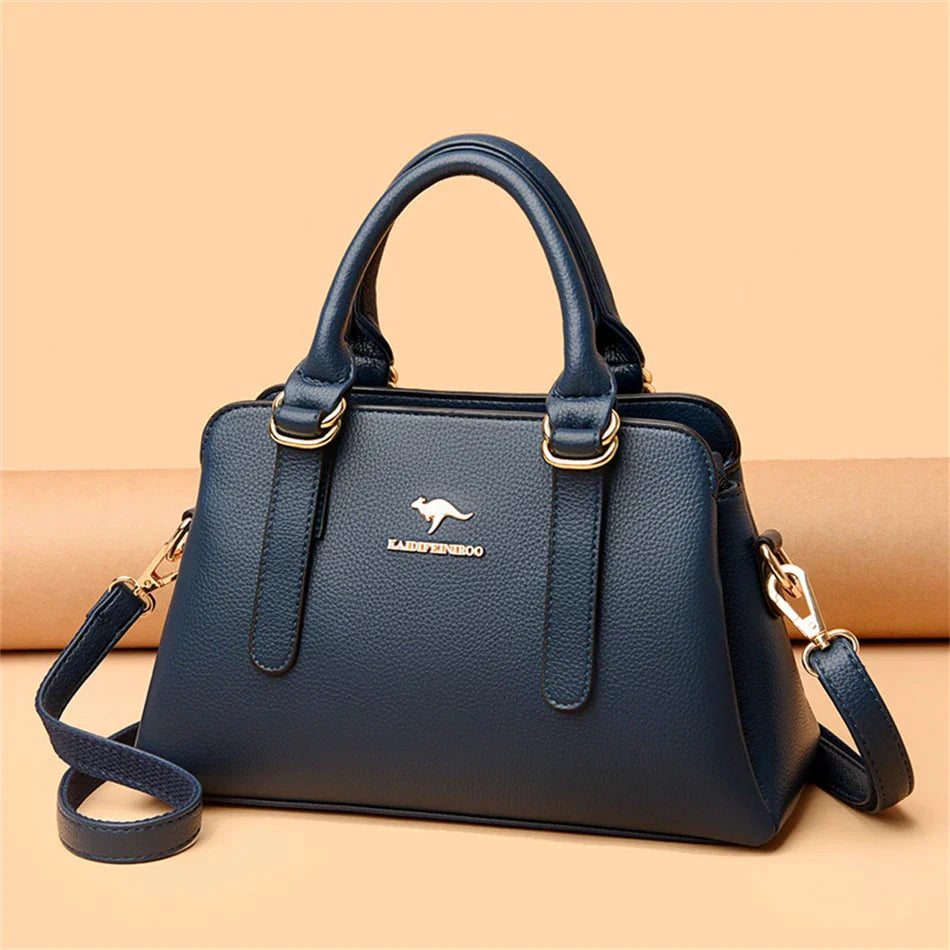 maria™ – burgundy handbag with double handles