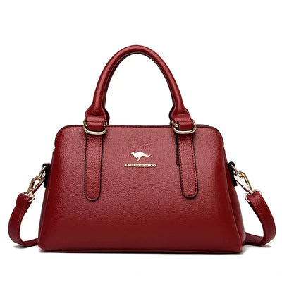 maria™ – burgundy handbag with double handles