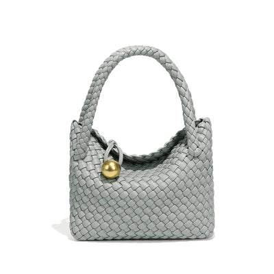 ASTRID™ | ELEGANT WOVEN LEATHER BAG WITH GOLD DETAIL
