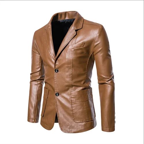 Rasmus™ Urban – Slim-fit blazer in faux leather (multiple colors)