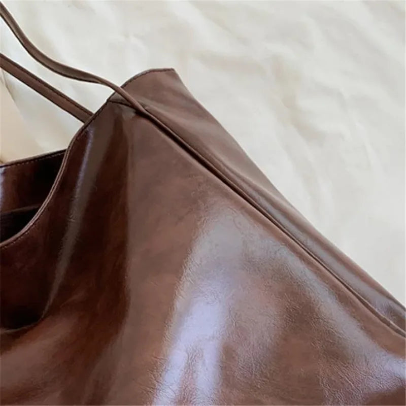 lisa™ – spacious brown tote bag in leather look