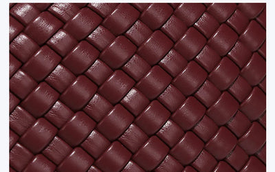 ASTRID™ | ELEGANT WOVEN LEATHER BAG WITH GOLD DETAIL