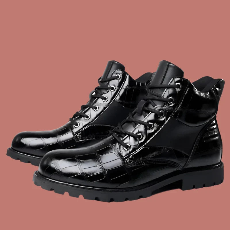 Rendell | Leather Croco Boots