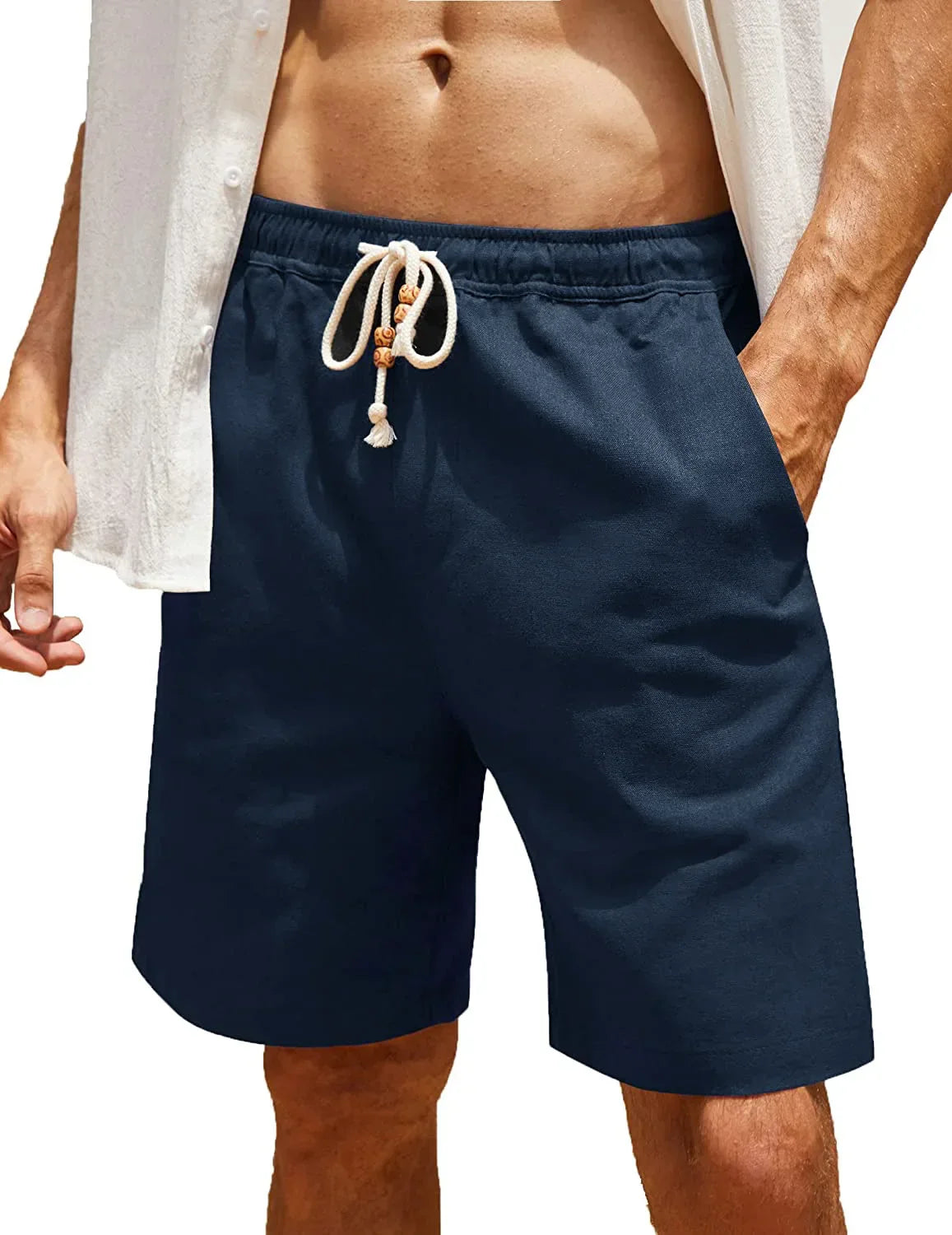 BEACHSIDE URBAN RELAXED LINEN SHORTS