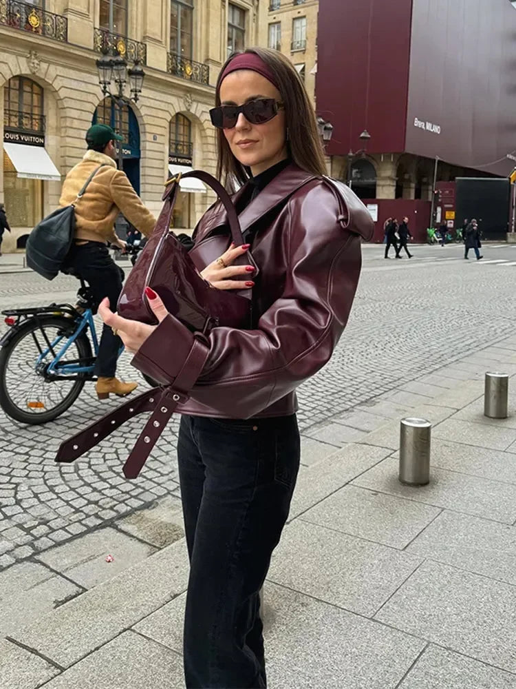 Clara™ - Elegant Leather Jacket