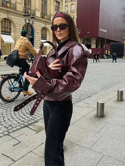 Clara™ - Elegant Leather Jacket
