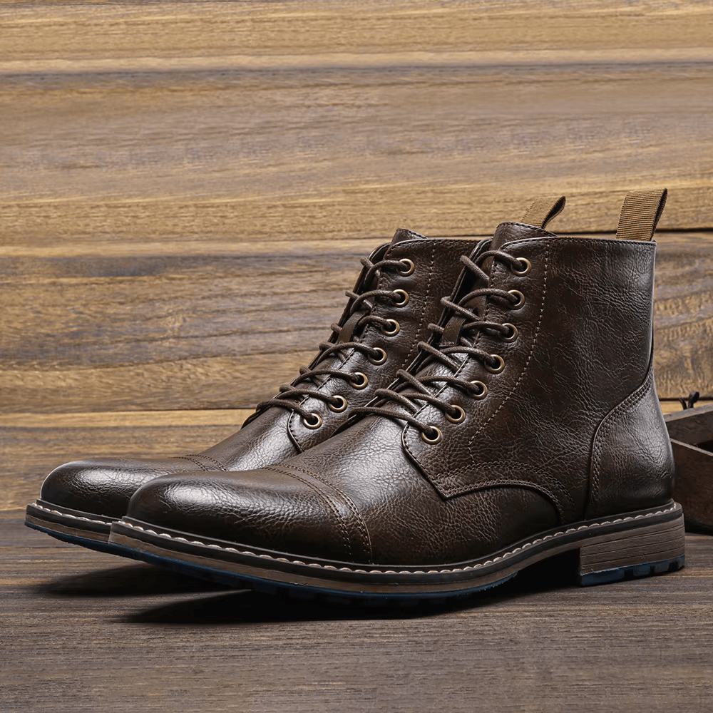 Conor | Leather Ankle Boots in Trendy Design