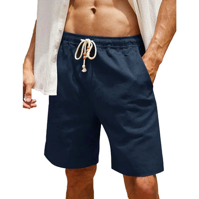 BEACHSIDE URBAN RELAXED LINEN SHORTS