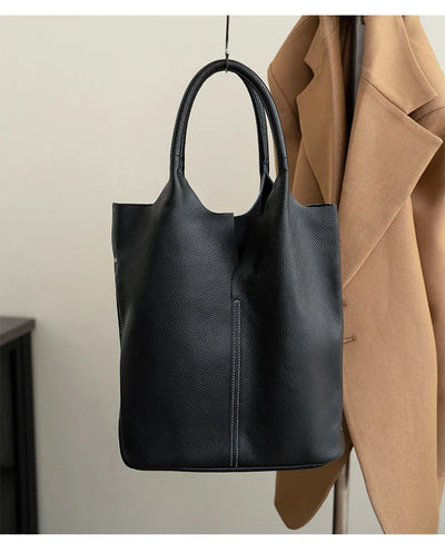 saga™ – light blue bucket bag in luxury leather look