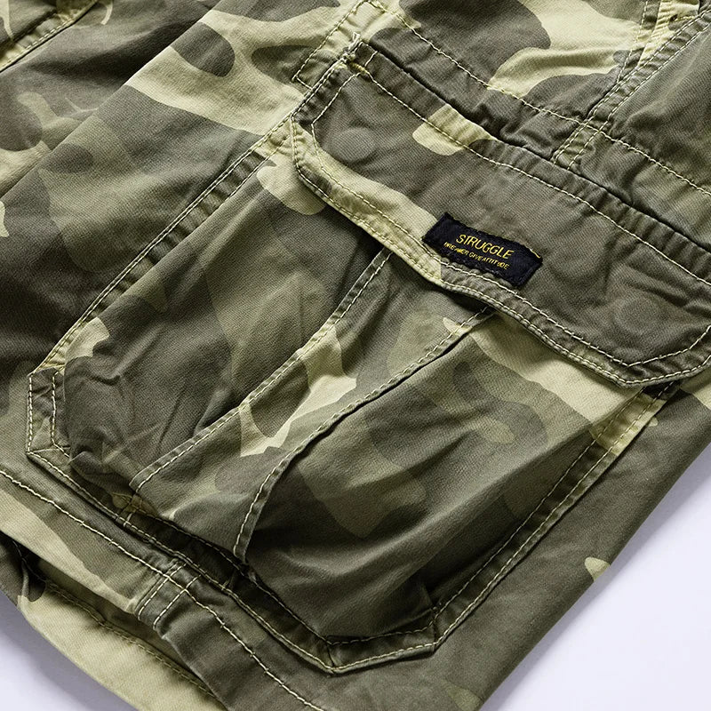 BEACHSIDE CAMOUFLAGE IN COTTON WITH MULTIPLE POCKETS