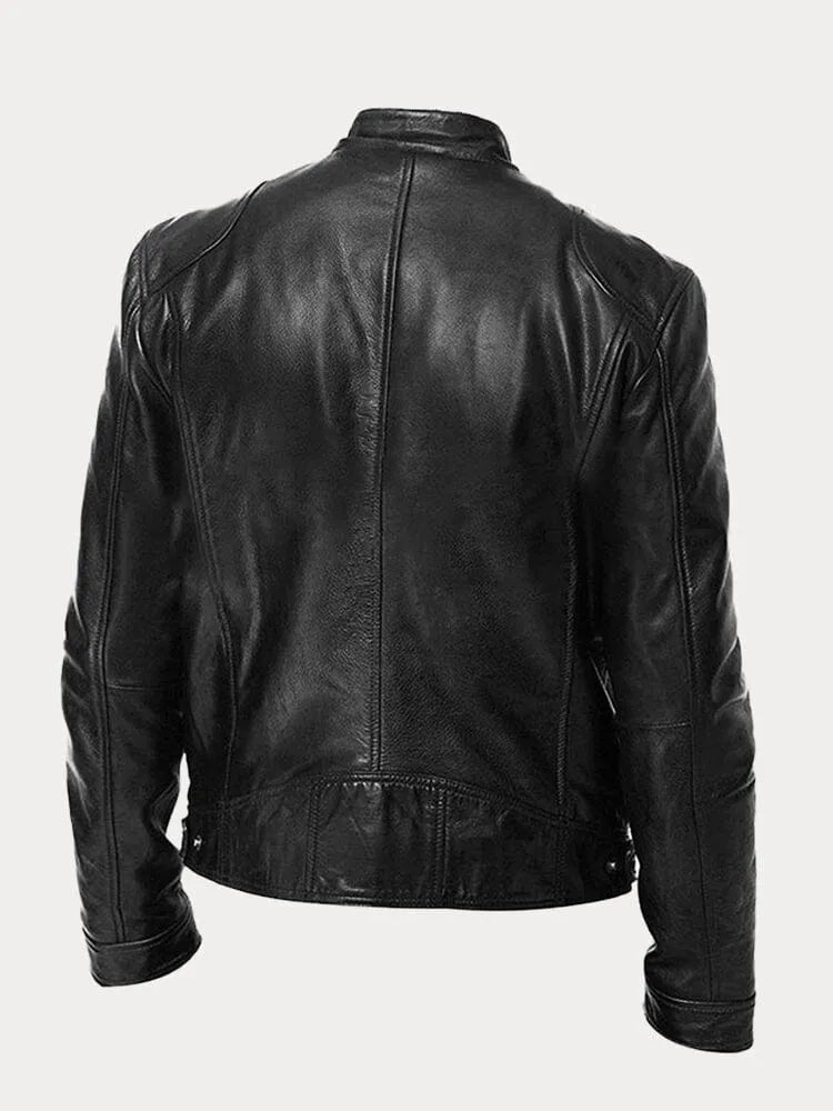 Victor™ Casual Leather Jacket: Timeless Design and Comfort