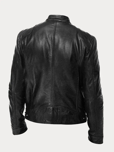 Victor | Casual Leather Jacket: Timeless Design and Comfort