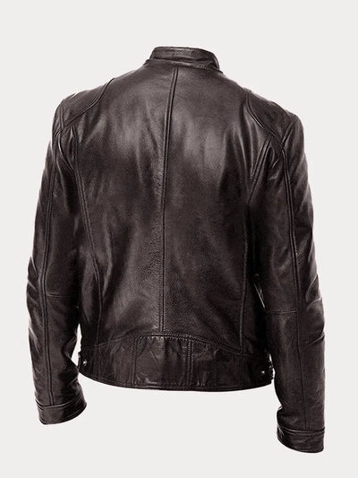 Victor | Casual Leather Jacket: Timeless Design and Comfort