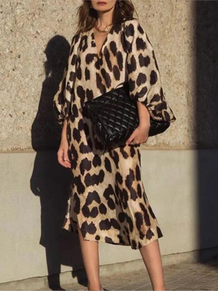 Lisa™ - Dress with Leopard Print