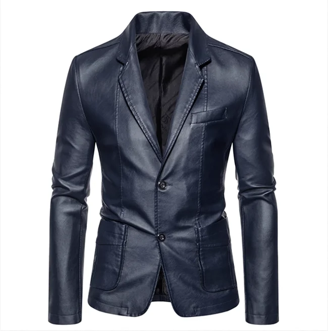 Rasmus™ Urban – Slim-fit blazer in faux leather (multiple colors)