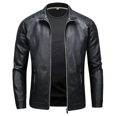 Nero™ Classic – Black PU Leather Jacket with Timeless Cut