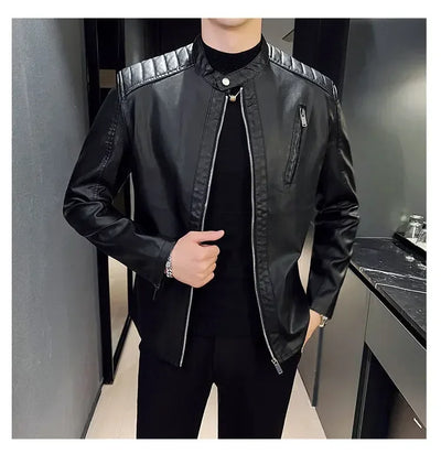 Mads™ Rebel – Black Biker Jacket in Matte Leather Look