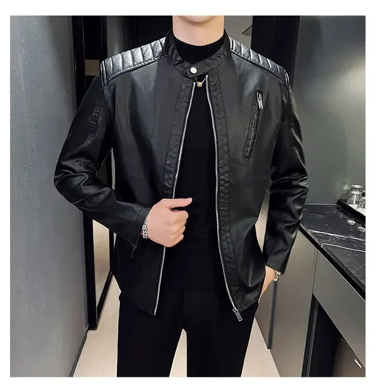 Mads™ Rebel – Black biker jacket in matte leather look