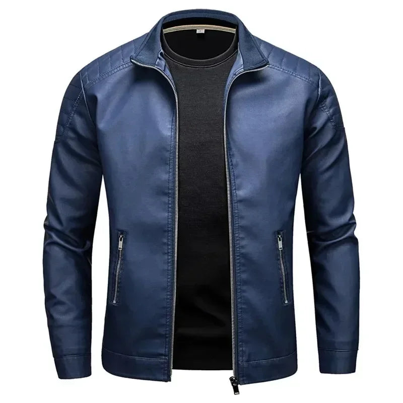 Nero™ Classic – Black PU Leather Jacket with Timeless Cut