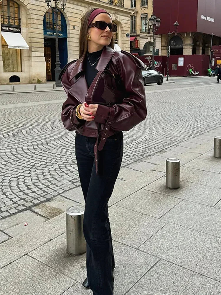 Clara™ - Elegant Leather Jacket