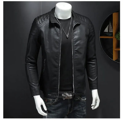 Filipe™ Structure – Leather Jacket with Defined Collar and Clean Lines