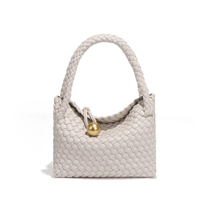 ASTRID™ | ELEGANT WOVEN LEATHER BAG WITH GOLD DETAIL