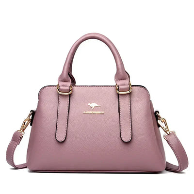 maria™ – burgundy handbag with double handles