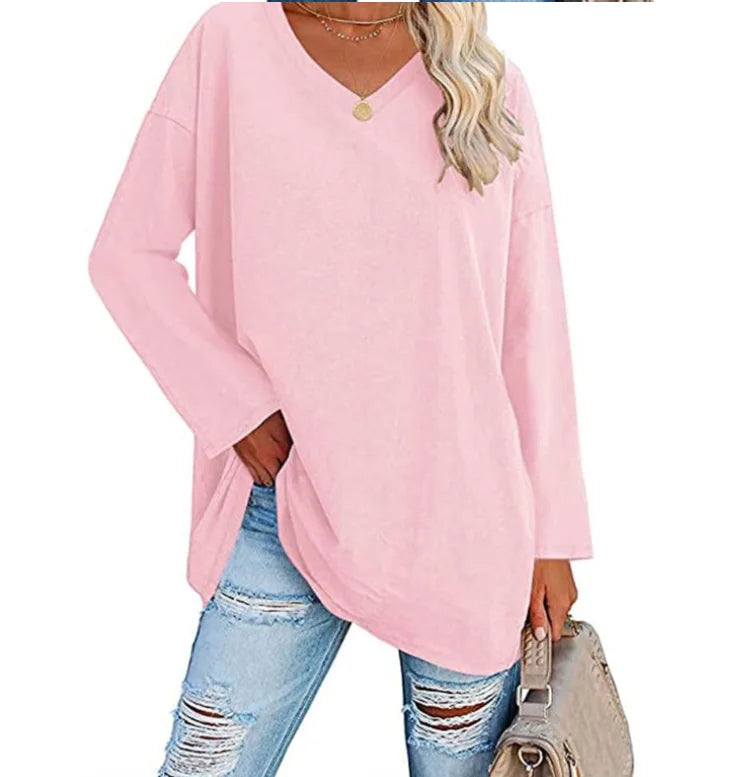 Oversized V-Neck Long Sleeve Sweater | Olsen & Olsen™