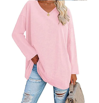 Oversized V-Neck Long Sleeve Sweater | Olsen & Olsen™