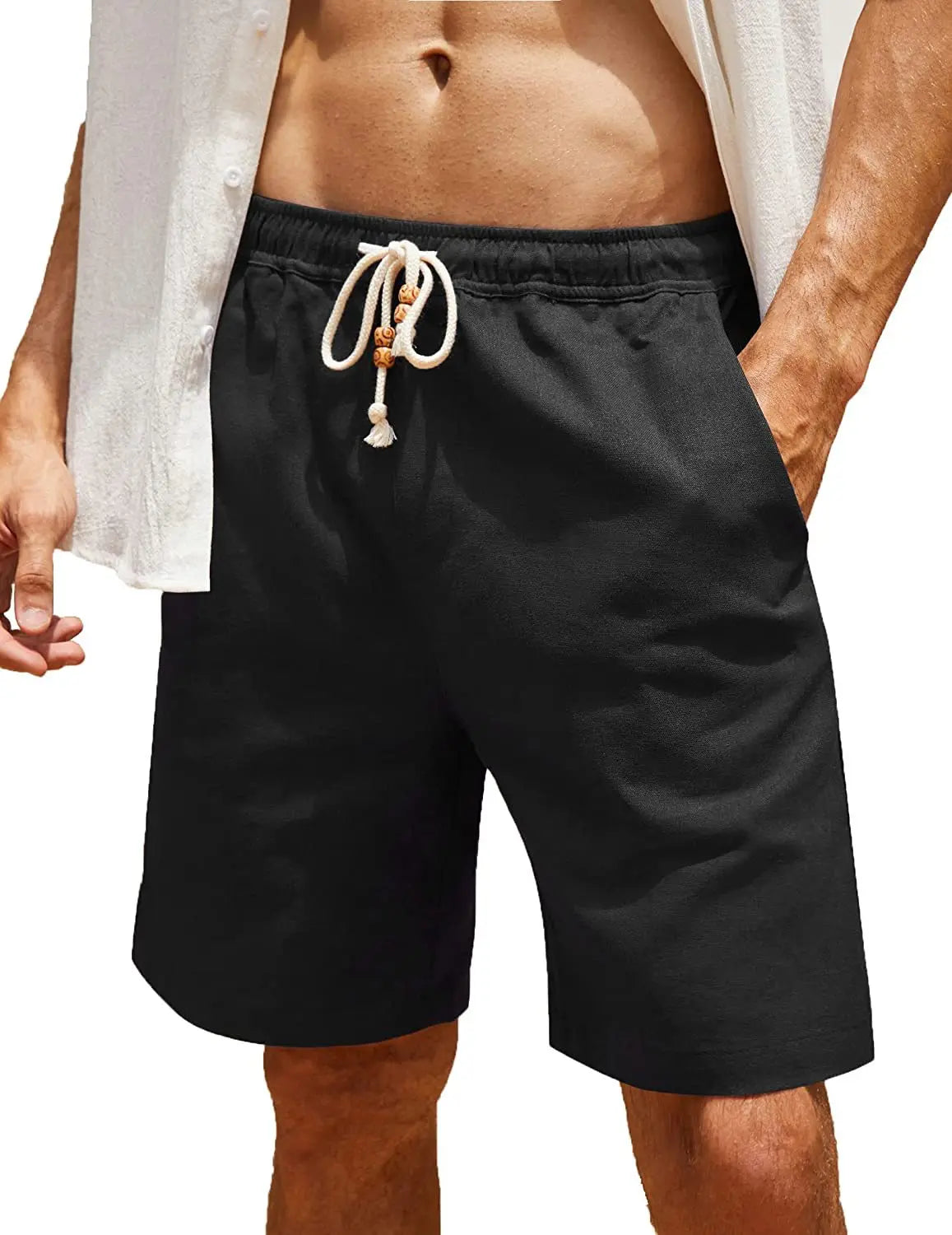BEACHSIDE URBAN RELAXED LINEN SHORTS