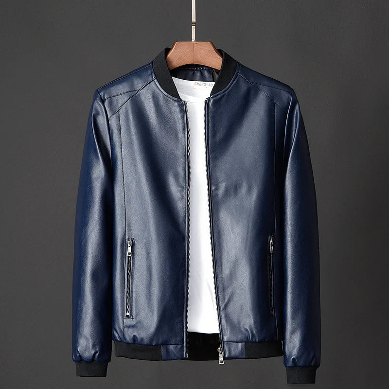 Emil™ Classic – Minimalist Leather Jacket with Smooth Finish