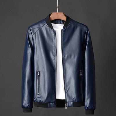 Emil™ Classic – Minimalist Leather Jacket with Smooth Finish