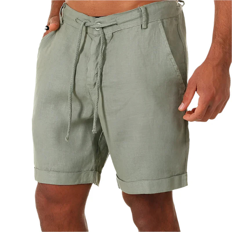 BEACHSIDE LINEN BLEND SHORTS – AIRY SUMMER COMFORT WITH A NATURAL LOOK