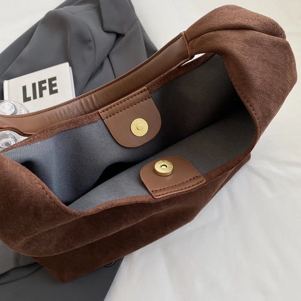freja™ – soft shoulder bag in suede style