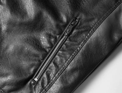 Tobias™ Rust – Red-brown motorcycle jacket with patch details