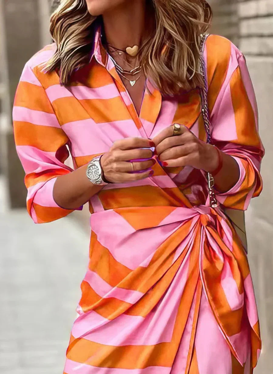 Rosea Wrap Dress with Print