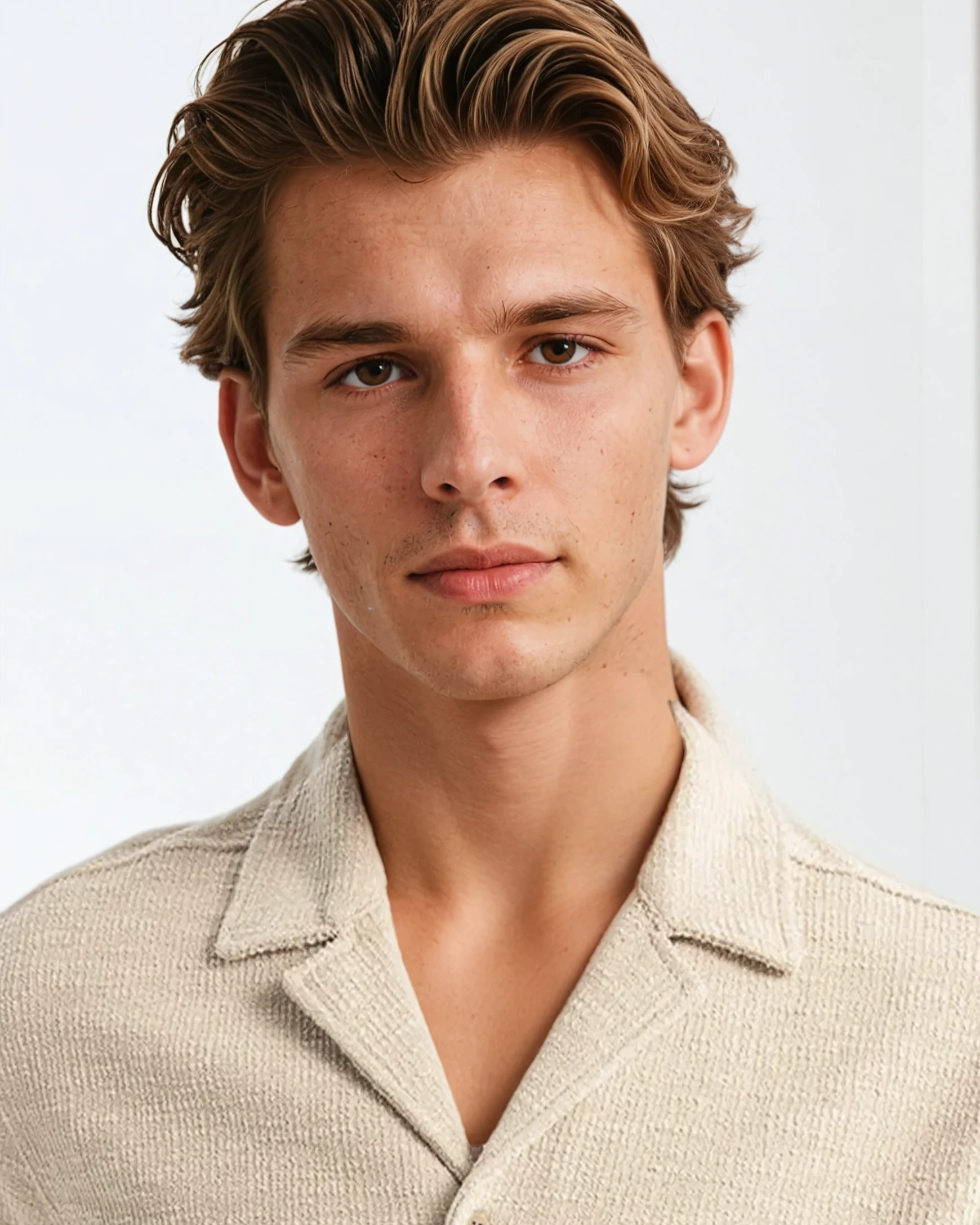 Waffle Shirt Beige - Sophie New York