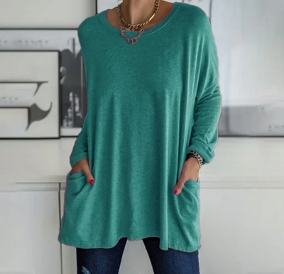 Ava™ | Casual Oversized Tunic Top with pockets