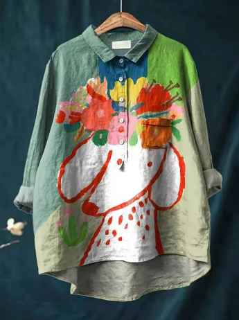 Hailey | Stylish Color-Block Shirt