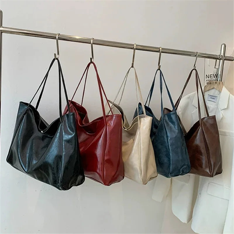 lisa™ – spacious brown tote bag in leather look