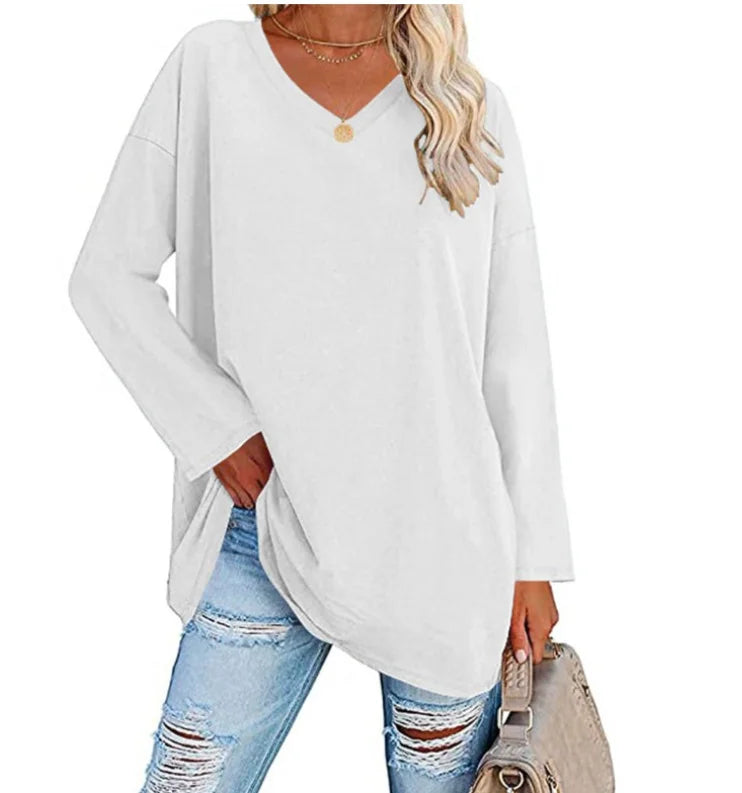 Oversized V-Neck Long Sleeve Sweater | Olsen & Olsen™
