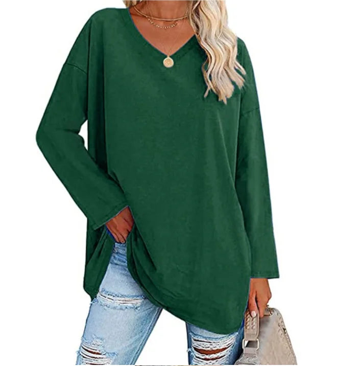 Oversized V-Neck Long Sleeve Sweater | Olsen & Olsen™