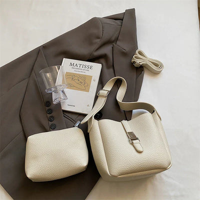 iris™ – modern bucket bag in leather look