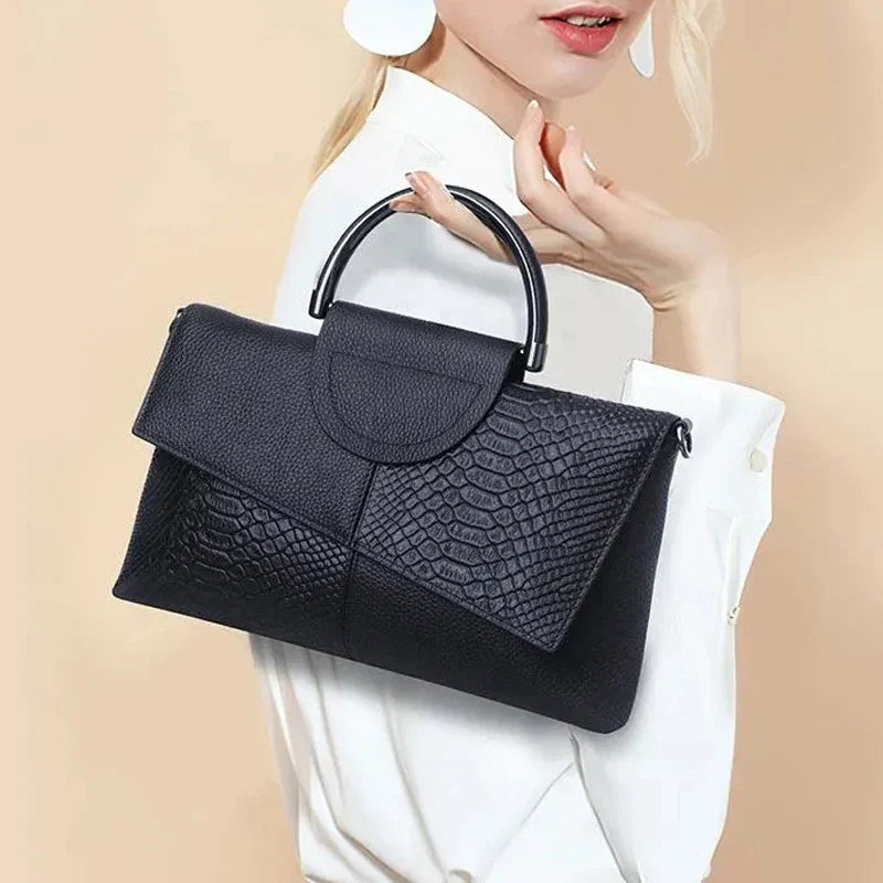 celine™ – structured black handbag in leather look