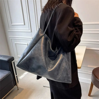 lisa™ – spacious brown tote bag in leather look