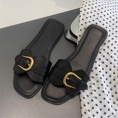 Erica | Stylish Buckle Flat Sandals