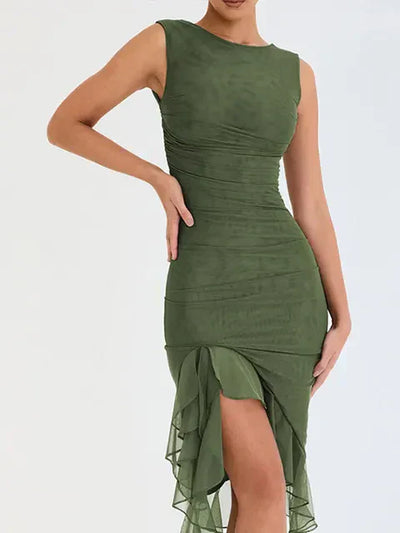 Rozz™ | Midi Dress with Ruffles